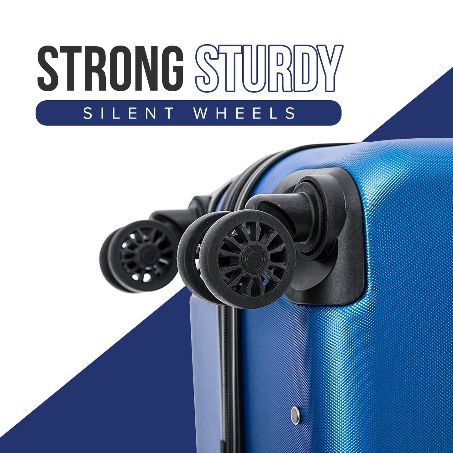 FLYMAX 24" Medium Suitcase Super Lightweight 4 Wheel Spinner Hard Shell ABS Luggage Hold Check in Travel Case