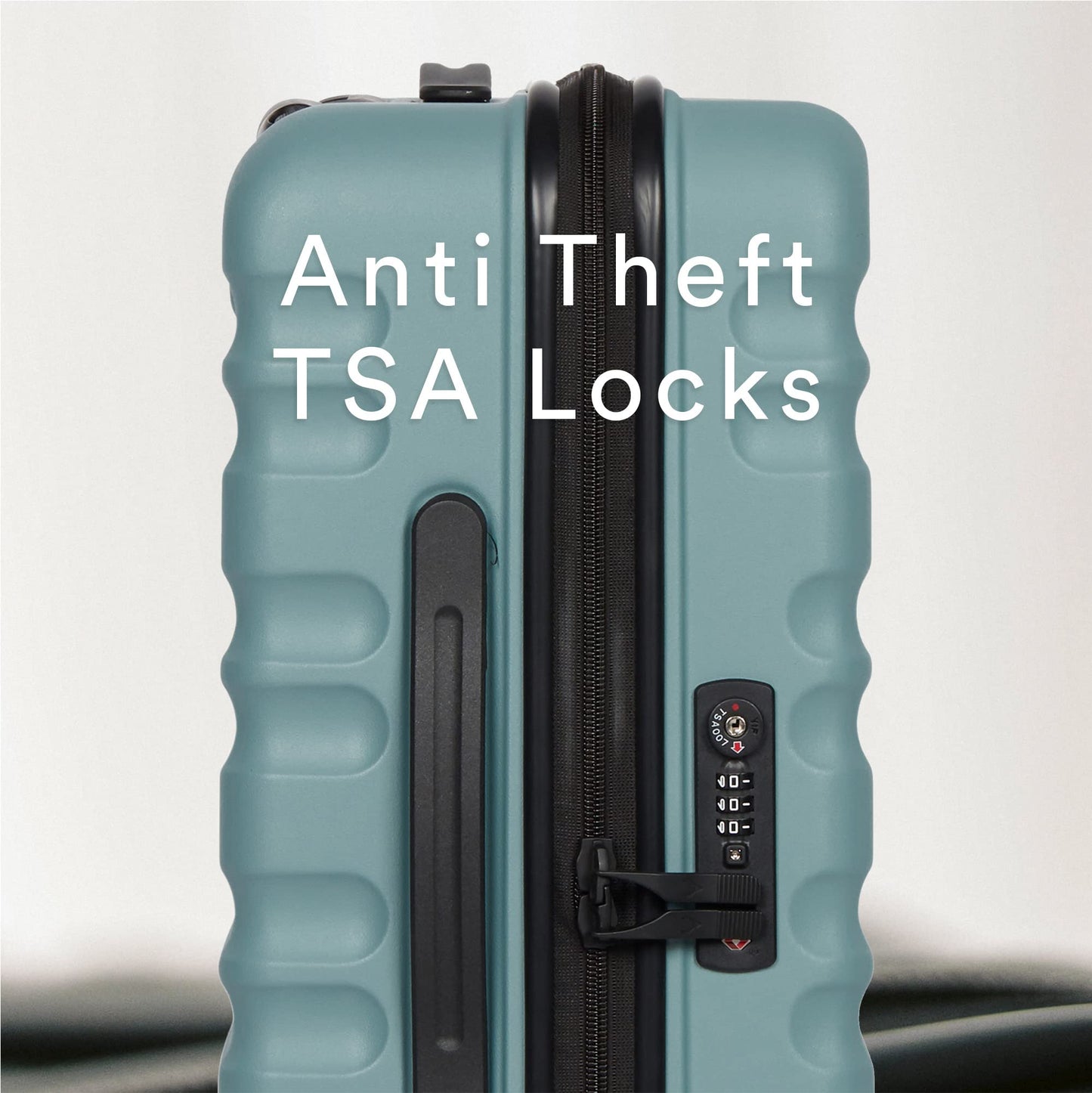 ANTLER - Cabin Suitcase - Clifton Luggage - Size Cabin, Mineral - 20x40x55, Lightweight Suitcase for Travel & Holidays - Spinner Carry On Suitcase with 4 Wheels & Twist Grip Handle -TSA Approved Locks