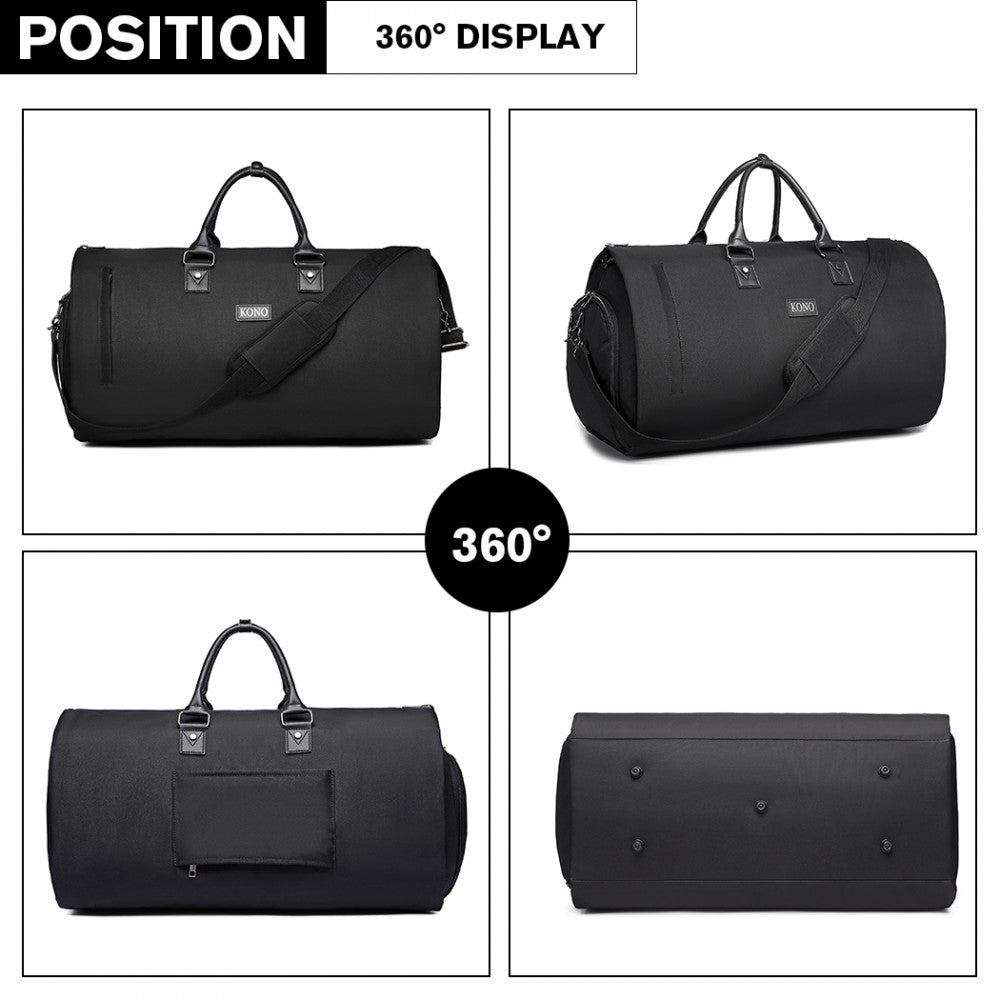 Kono Travel Suit Garment Duffle Bag - Black