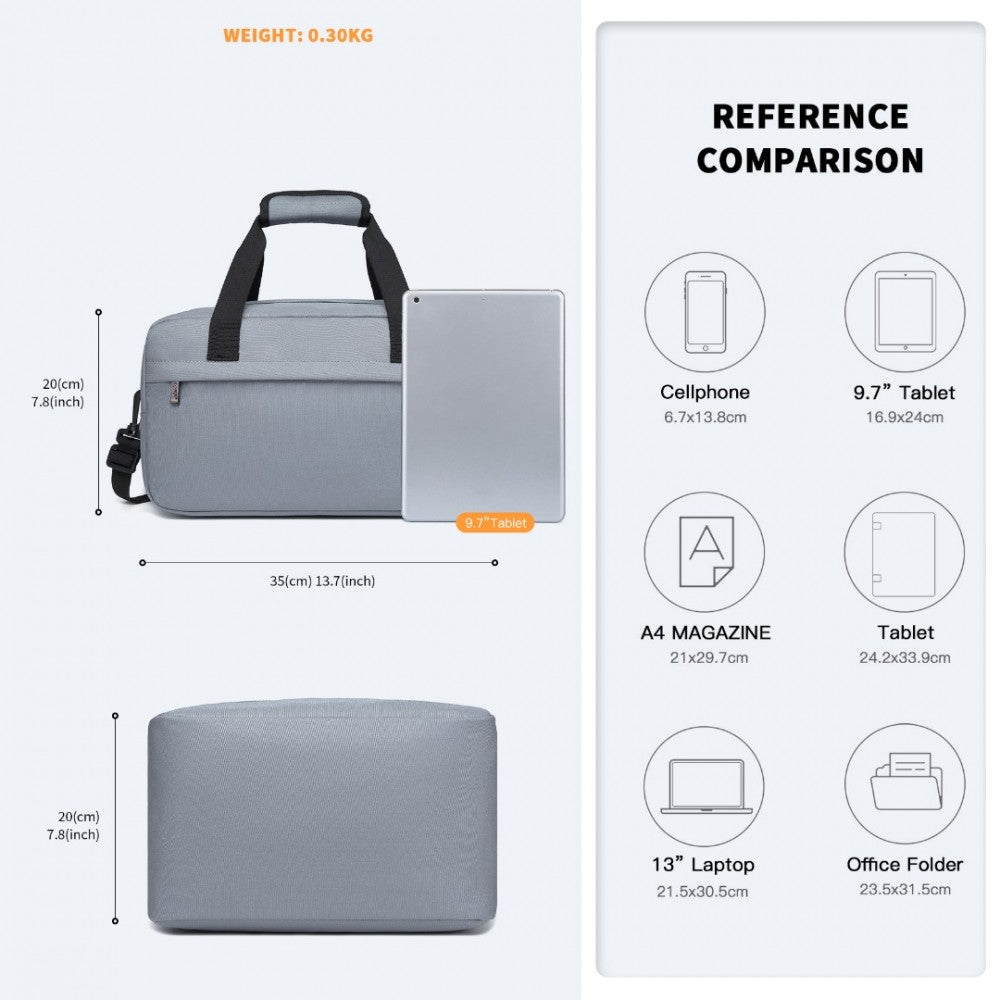 Kono Multi Purpose Men's Shoulder Bag - Light Grey