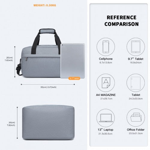 Kono Multi Purpose Men's Shoulder Bag - Light Grey