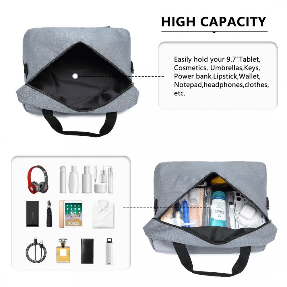 Kono Multi Purpose Men's Shoulder Bag - Light Grey