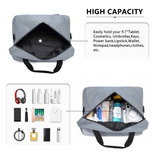 Kono Multi Purpose Men's Shoulder Bag - Light Grey