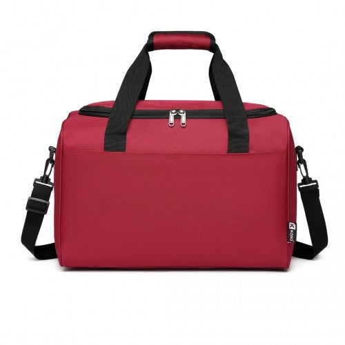 Kono Structured Travel Duffle Bag - Burgundy