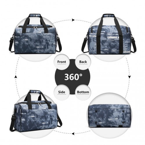 Kono Structured Travel Duffle Bag - Cloudy Blue