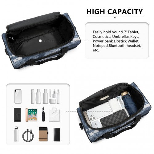 Kono Structured Travel Duffle Bag - Cloudy Blue
