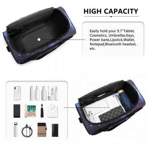 Kono Structured Travel Duffle Bag - Galaxy Blue