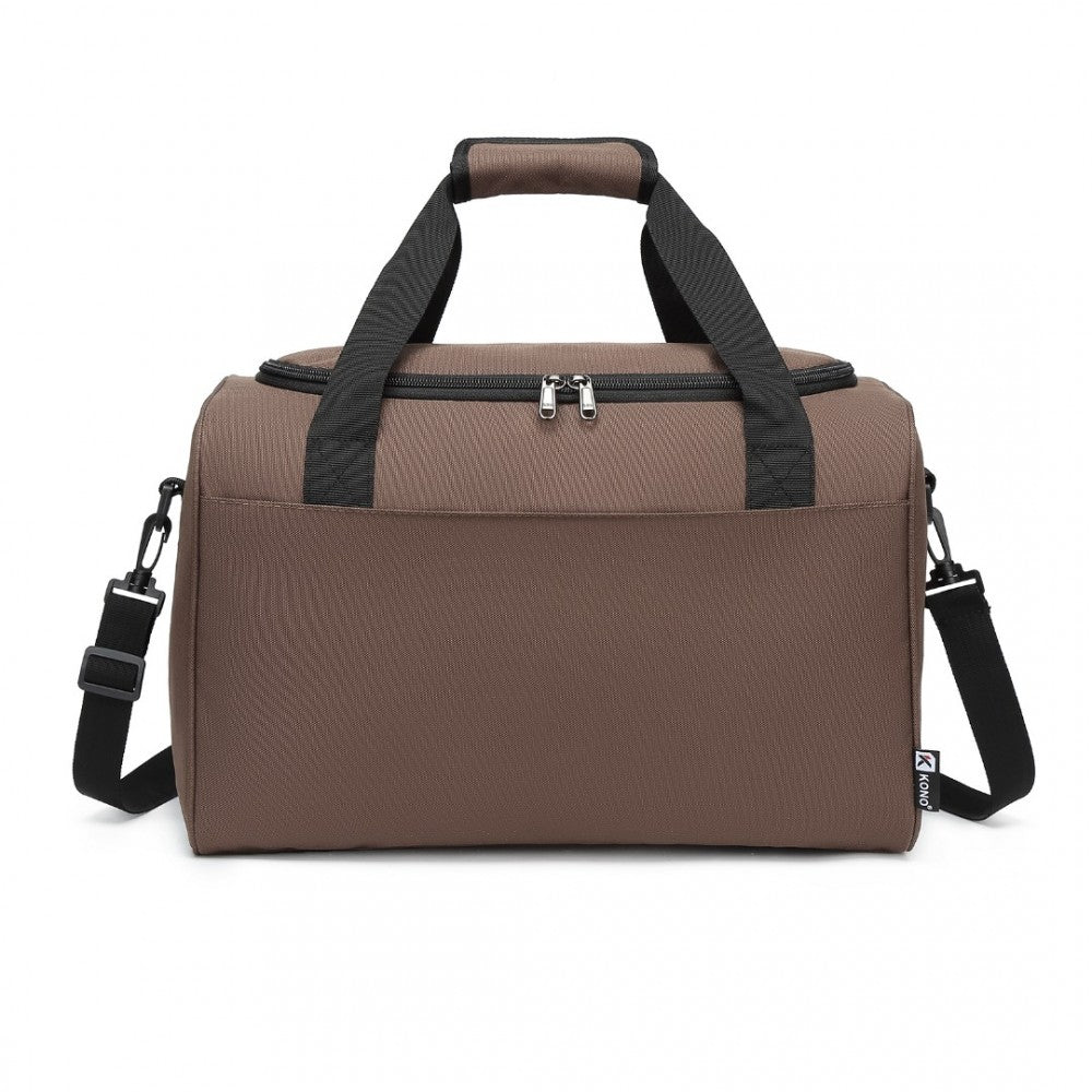 Kono Structured Travel Duffle Bag - Brown