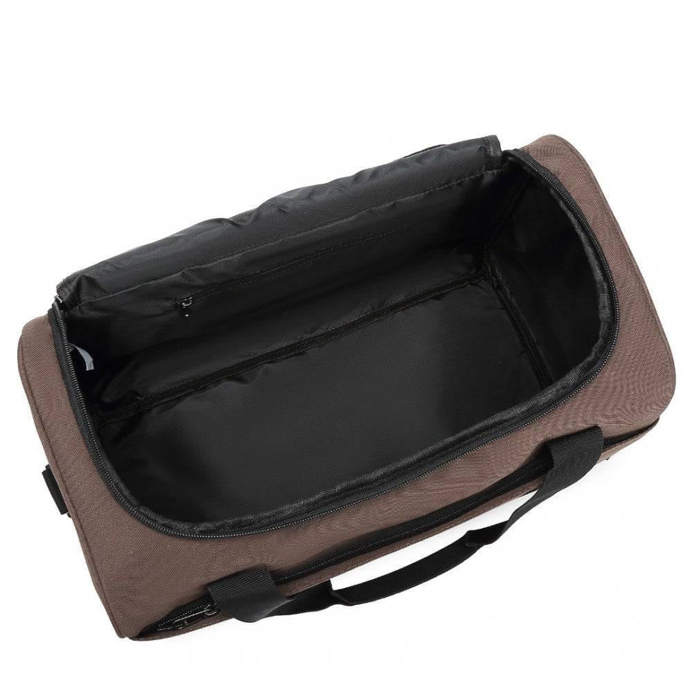 Kono Structured Travel Duffle Bag - Brown