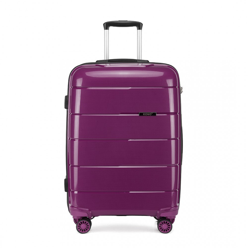 Kono 24 Inch Hard Shell PP Suitcase - Purple