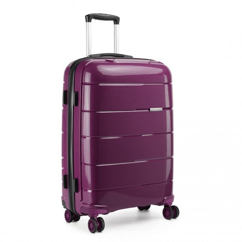 Kono 24 Inch Hard Shell PP Suitcase - Purple