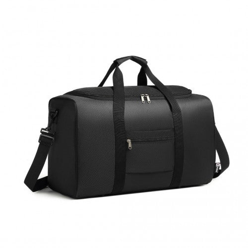 Kono Waterproof Lightweight Travel Duffle Bag Sports Holdall - Black