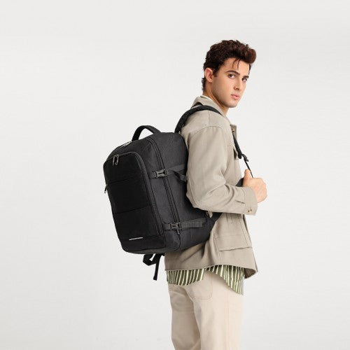 Kono Multi-Level High-Capacity Cabin Bag Travel 30L Backpack - Black