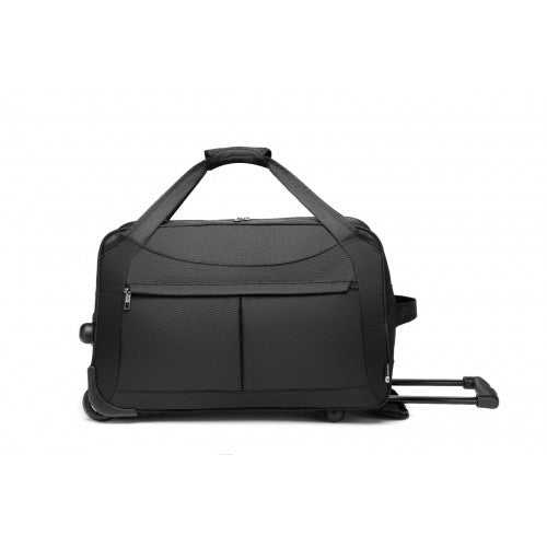 Kono Foldable Large Capacity Trolley Travel Bag - Black