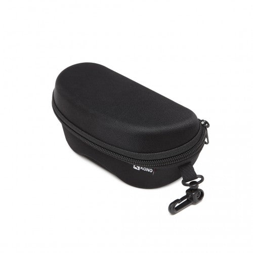 Kono Hard Shell Zipper Sunglasses Case - Black