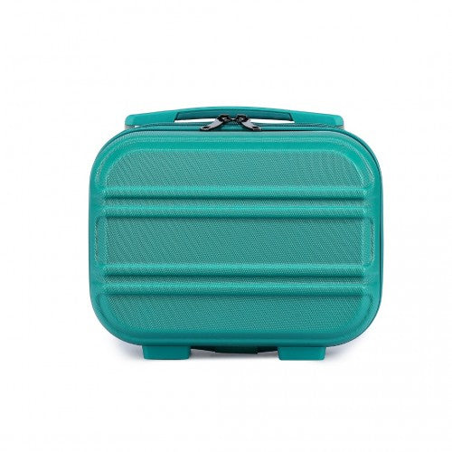 Kono 12 Inch Lightweight Hard Shell Abs Vanity Case - Teal (Green)
