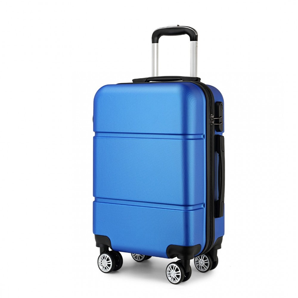 Kono Hard Shell Abs Carry On Suitcase 20 Inch - Navy