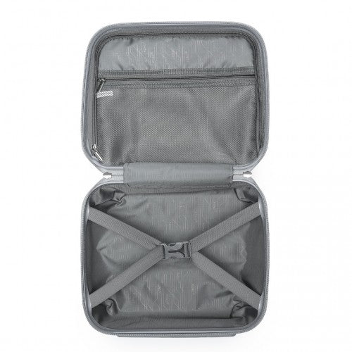 Kono 14 Inch Multi Texture Hard Shell PP Vanity Case - Grey