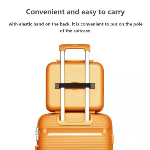 Kono 14 Inch Bright Hard Shell PP Vanity Case - Orange