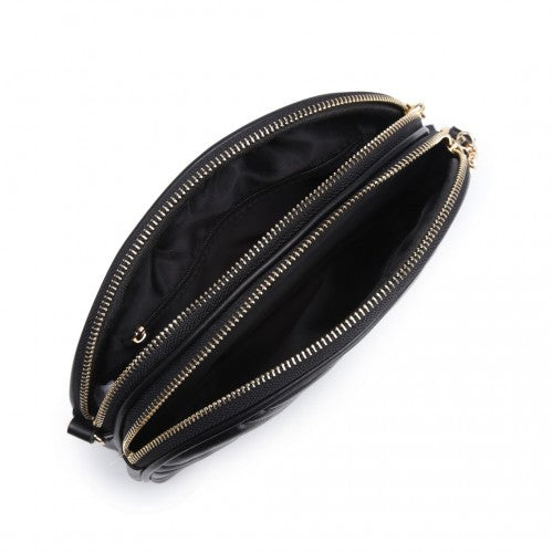 Miss Lulu Trendy Tassel Crossbody Bag - Black