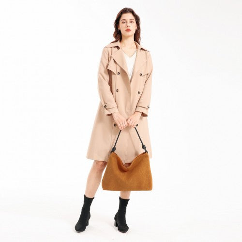 Miss Lulu Minimalist Chic Tote With Personality - Black