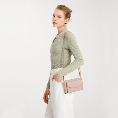 Miss Lulu Women's Leather Touch Screen Wrist Wallet - Pink