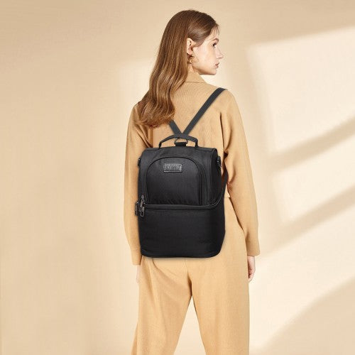 Kono Insulated Cool Bag Family Lunch Box Backpack - Black
