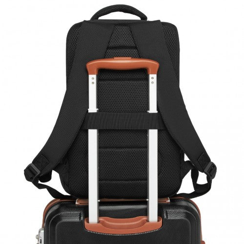 Kono 20L Cabin Backpack with Red Trim for 15.6” Laptop – Water-Resistant Travel Daypack with Luggage Strap