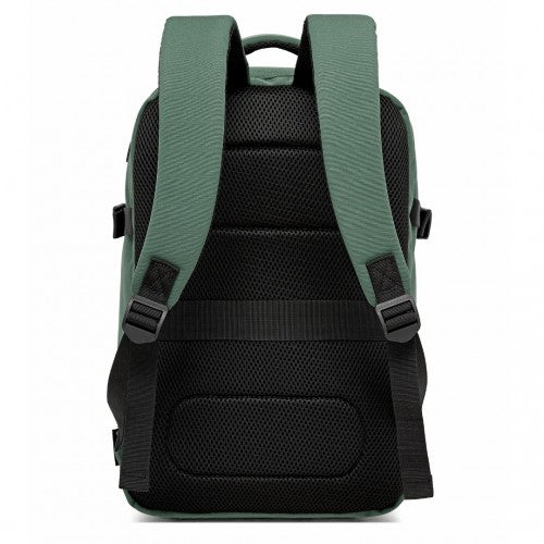 Kono 20L Cabin Backpack with Red Trim for 15.6” Laptop – Water-Resistant Travel Daypack with Luggage Strap