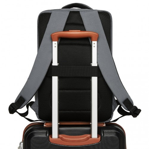 Kono 20L Cabin Backpack with Red Trim for 15.6” Laptop – Water-Resistant Travel Daypack with Luggage Strap