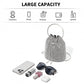 Women's Rhinestone Evening Bag – Sparkly Handbag with Metal Ring Handle and Chain Crossbody Strap - Silver