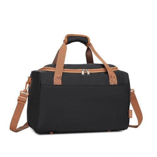 Kono Spacious Travel Storage Bag Handbag - Black And Brown