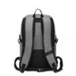 Kono Multi-Compartment Water-Resistant Backpack With USB Charging Port - Grey