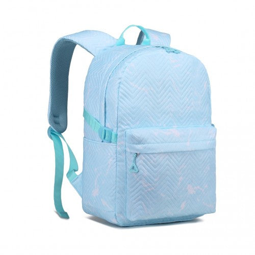 Kono Water-Resistant School Backpack With Secure Laptop Compartment - Blue