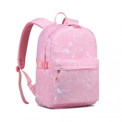 Kono Water-Resistant School Backpack With Secure Laptop Compartment - Pink