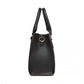 Miss Lulu PU Leather Three-Tone Stitched Shoulder Handbag - Stylish Daily Bag with Adjustable Strap