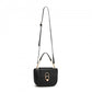 Miss Lulu Stylish PU Saddle Bag with Chain-Accent Top Handle & Adjustable Strap