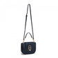 Miss Lulu Stylish PU Saddle Bag with Chain-Accent Top Handle & Adjustable Strap