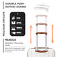 Kono 19 Inch Cabin Size ABS Hard Shell Luggage With Vertical Stripes - Ideal For Carry-On - Cream