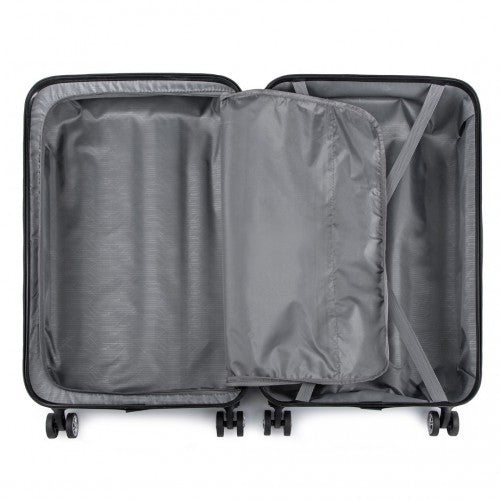 Kono 28 Inch ABS Lightweight Compact Hard Shell Travel Luggage For Extended Journeys - Black