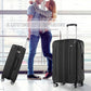 Kono 28 Inch ABS Lightweight Compact Hard Shell Travel Luggage For Extended Journeys - Black