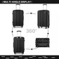 Kono 28 Inch ABS Lightweight Compact Hard Shell Travel Luggage For Extended Journeys - Black