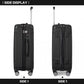 Kono 28 Inch ABS Lightweight Compact Hard Shell Travel Luggage For Extended Journeys - Black