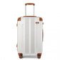 Kono 28 Inch ABS Lightweight Compact Hard Shell Travel Luggage For Extended Journeys - Cream