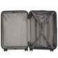 Kono Abs 28 Inch Sculpted Horizontal Design 2 Piece Suitcase Set With Cabin Bag - Black