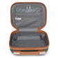 Kono ABS Sculpted Horizontal Design 4 Pcs Suitcase Set with Vanity Case - Green and Brown
