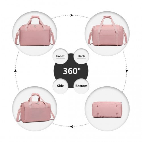Kono Abs 28 Inch Sculpted Horizontal Design 2 Piece Suitcase Set With Cabin Bag - Nude