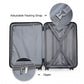 Kono Abs 28 Inch Sculpted Horizontal Design 2 Piece Suitcase Set With Cabin Bag - Nude