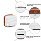 Kono 6 Piece Polypropylene Travel Set With Hard Shell Suitcase Vanity Case Weekend Bag And Toiletry Bag - Cream