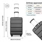Kono 19 Inch Streamlined ABS Cabin Size Carry-on Suitcase 2 Piece Travel Set with Memory Foam Neck Pillow - Grey